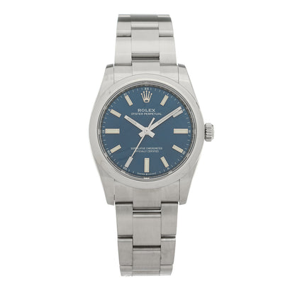 Rolex Stainless Steel 34mm Oyster Perpetual Watch Bright Blue 124200 1 of 4