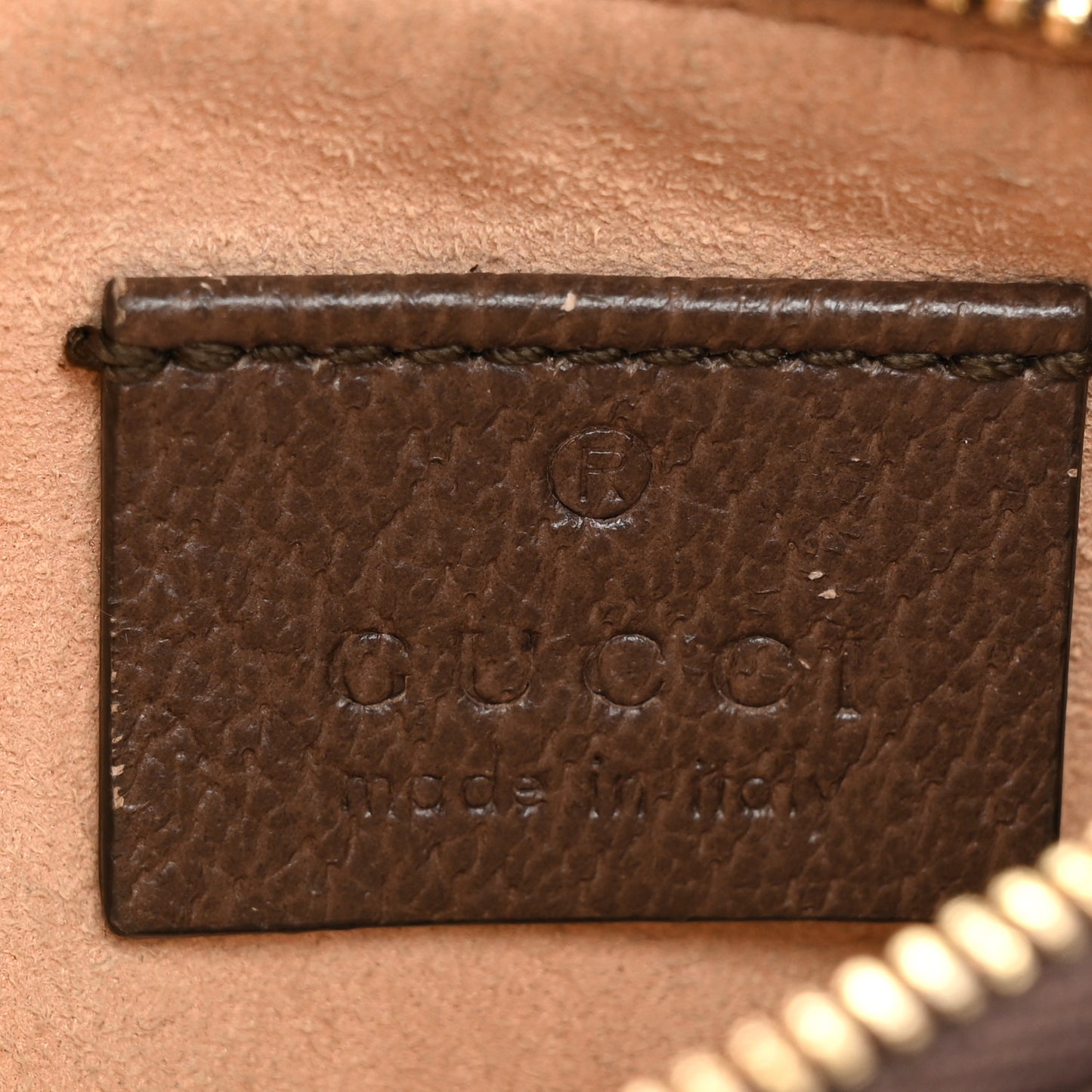 GG Supreme Monogram Web Ophidia Zip Card Case Brown
