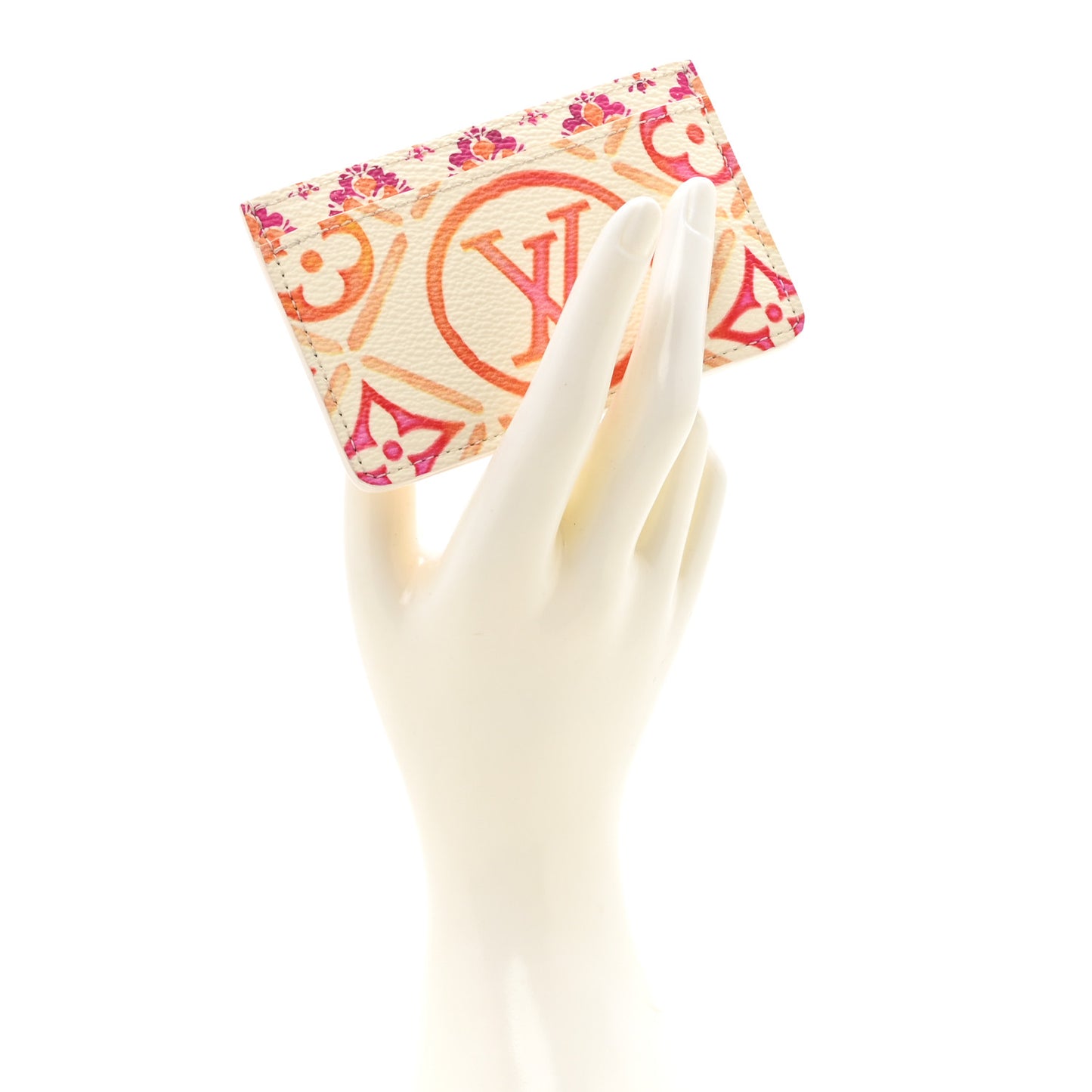 Monogram Tiles By The Pool Card Holder Coral