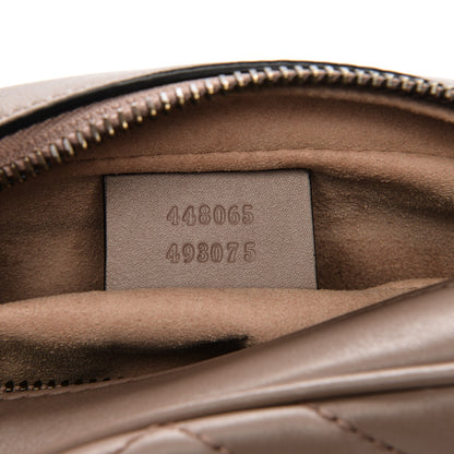 Gucci Calfskin Matelasse Mini GG Marmont Chain Shoulder Bag Nude 7 of 7