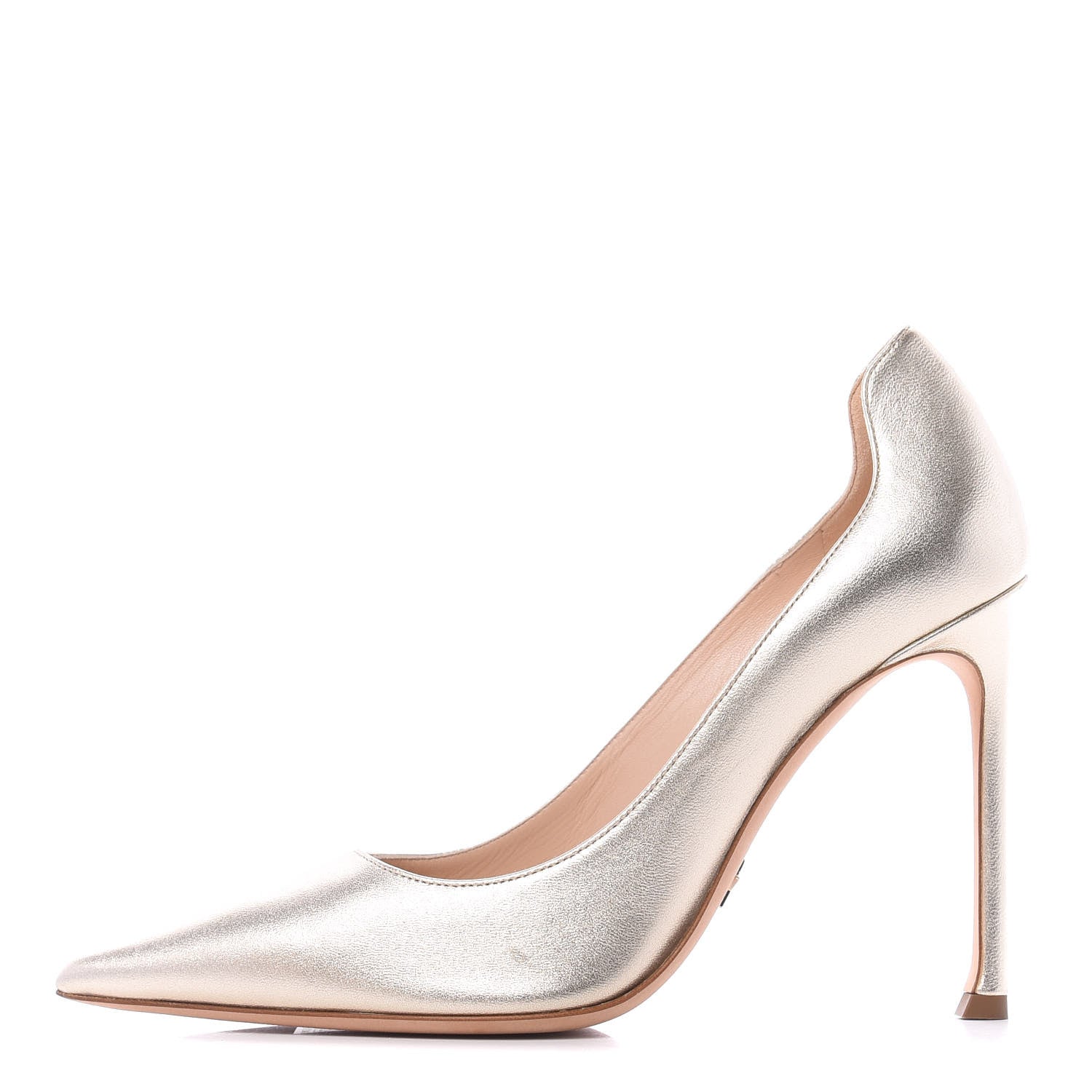 Christian Dior Metallic Lambskin D-Moi Pumps 38 Gold 1 of 11