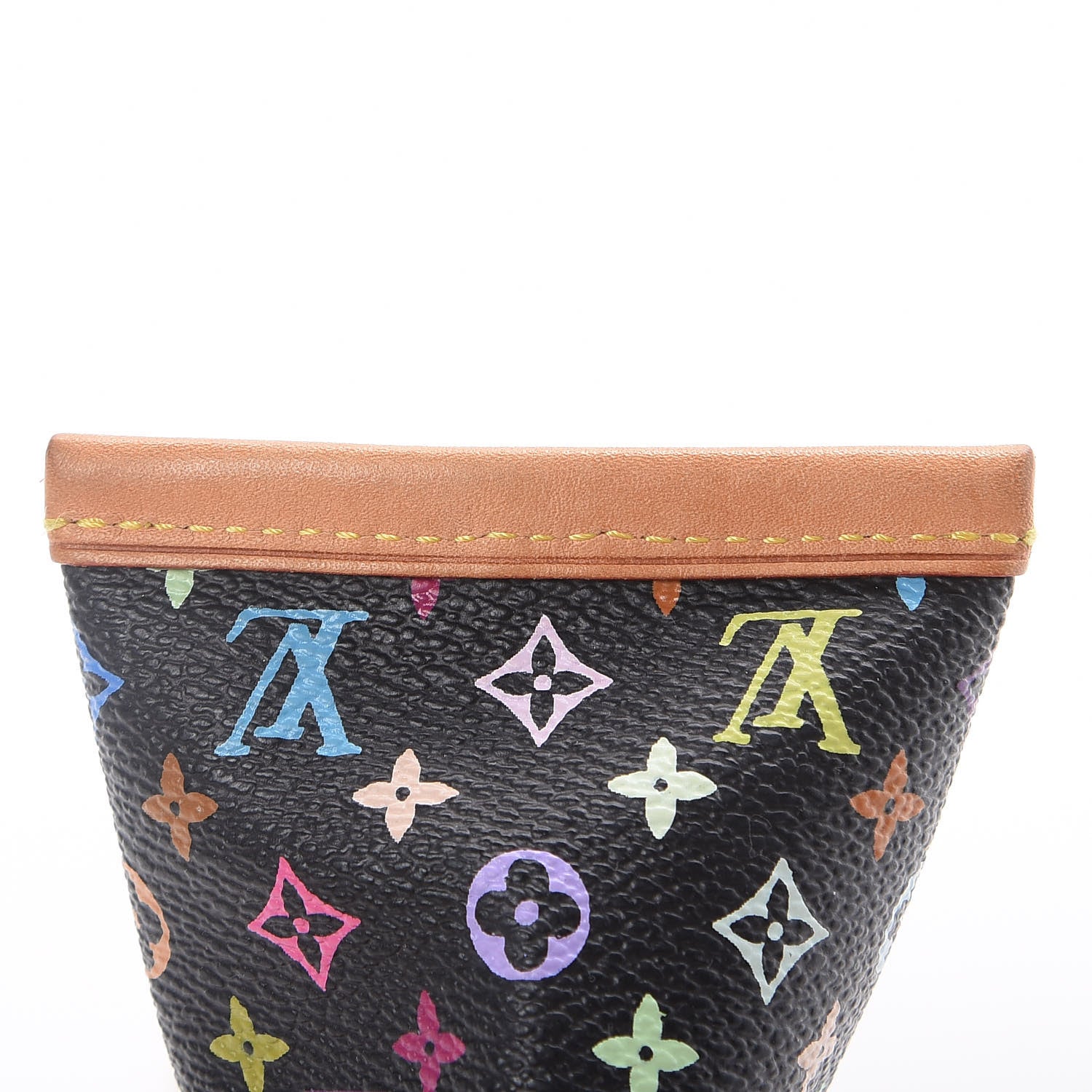 Louis Vuitton Monogram Multicolor Berlingot Coin Purse Black 7 of 8