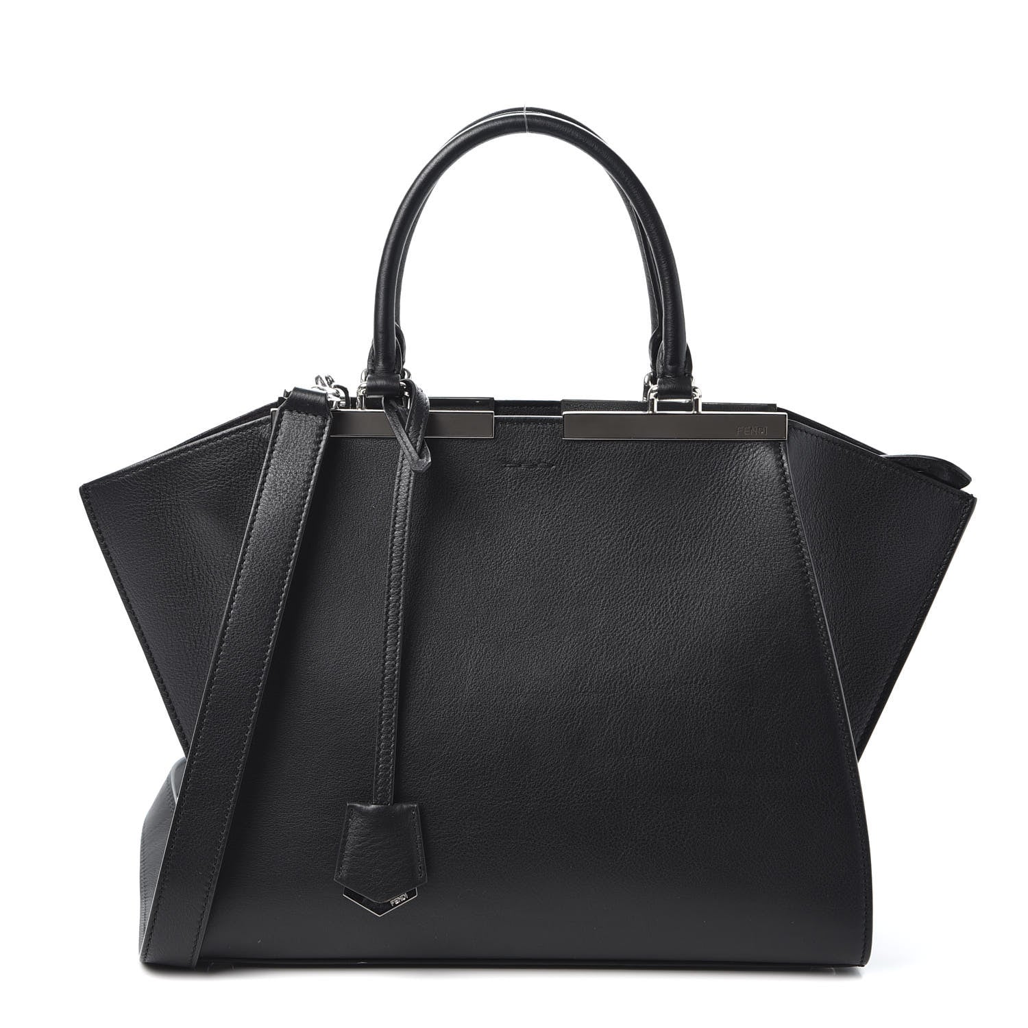Fendi Vitello Dolce Petite 3jours Tote Black 1 of 9