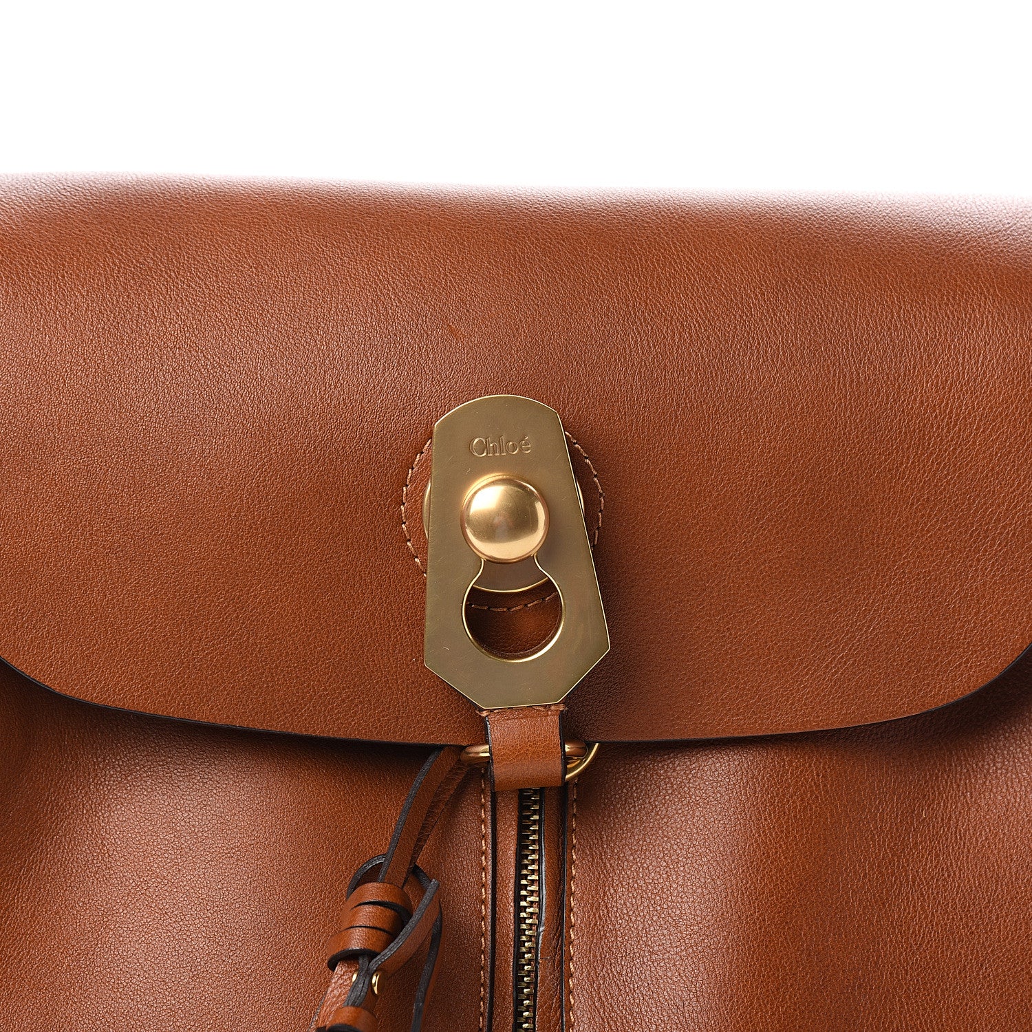Chloe Calfskin Small Owen Flap Bag Caramel 8 of 8