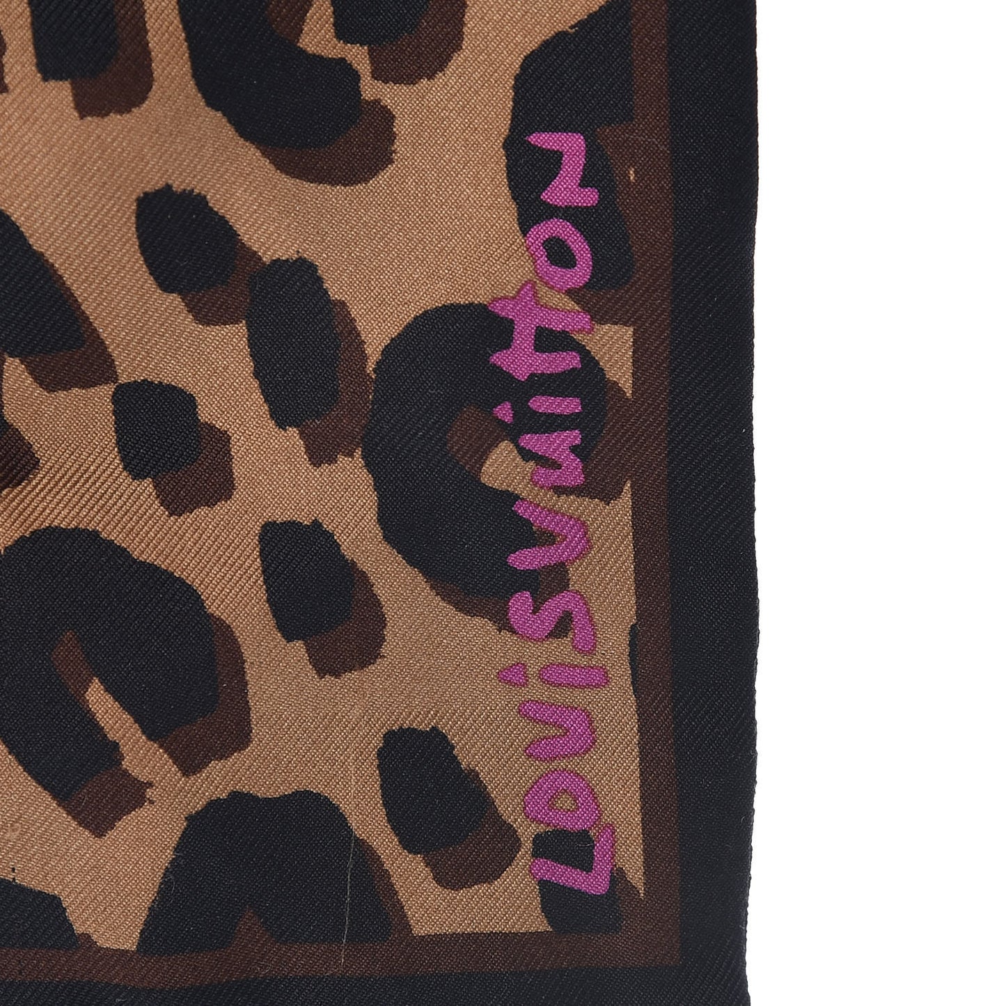 Silk Leopard Bandeau Scarf Marron