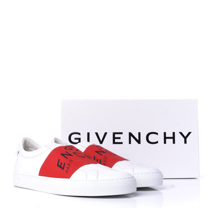 Givenchy Calfskin Band Logo Mens Urban Street Sneakers 42 White Red 11 of 11
