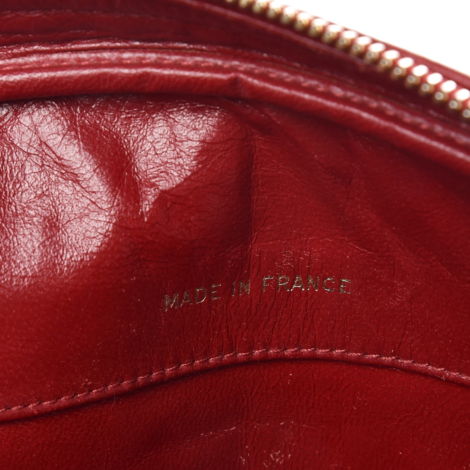 Chanel Lambskin Quilted Camera Case Bag Red 10 of 11