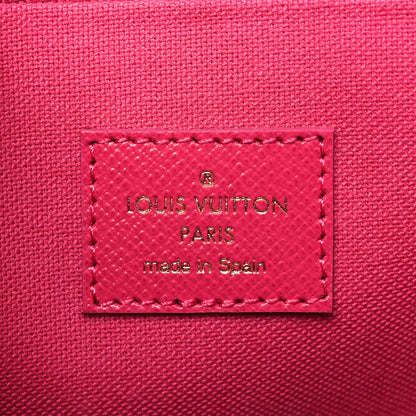 Louis Vuitton Damier Azur Studded Pochette Felicie Chain Wallet Fuchsia 7 of 9