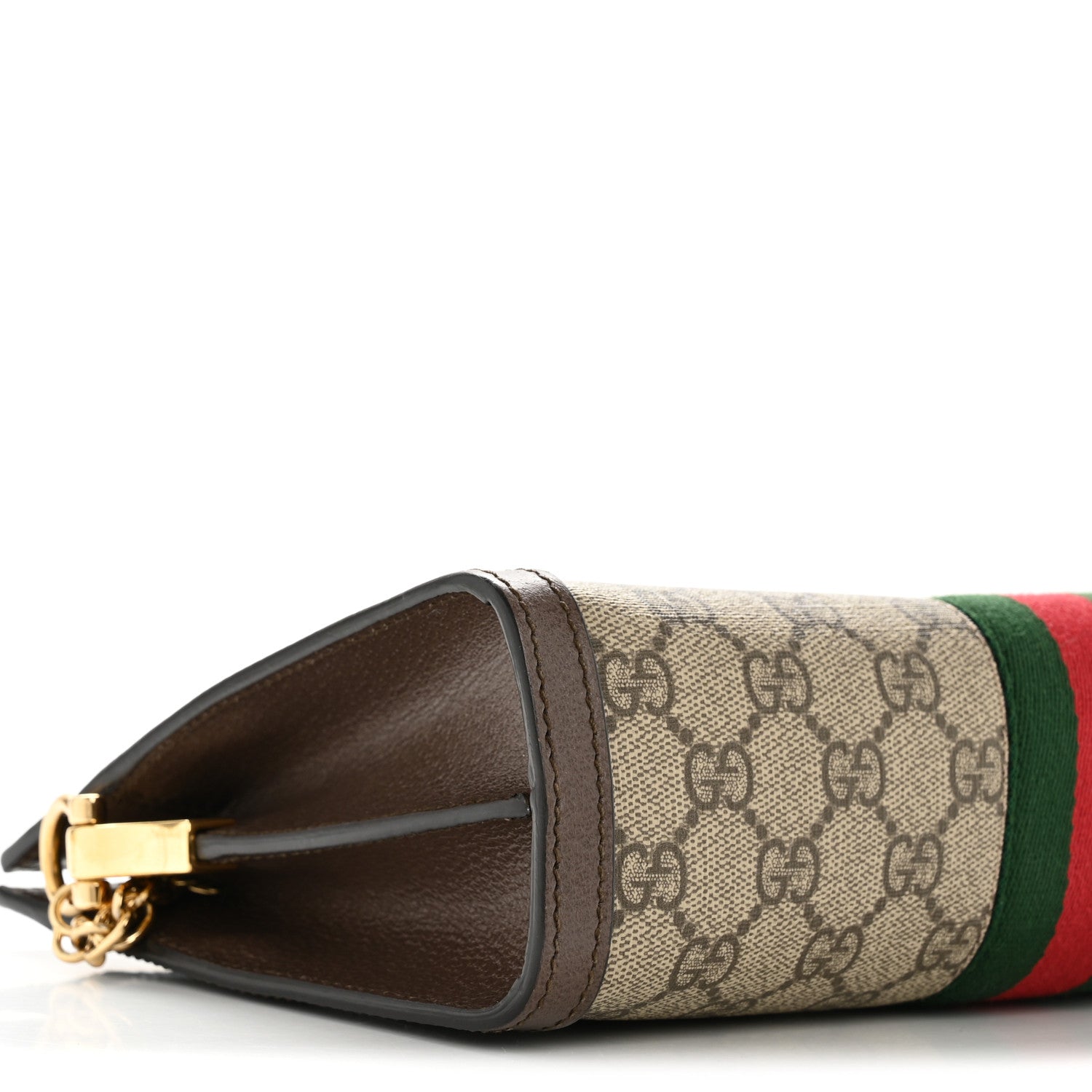 Gucci GG Supreme Monogram Web Small Ophidia Chain Shoulder Bag Brown 9 of 11