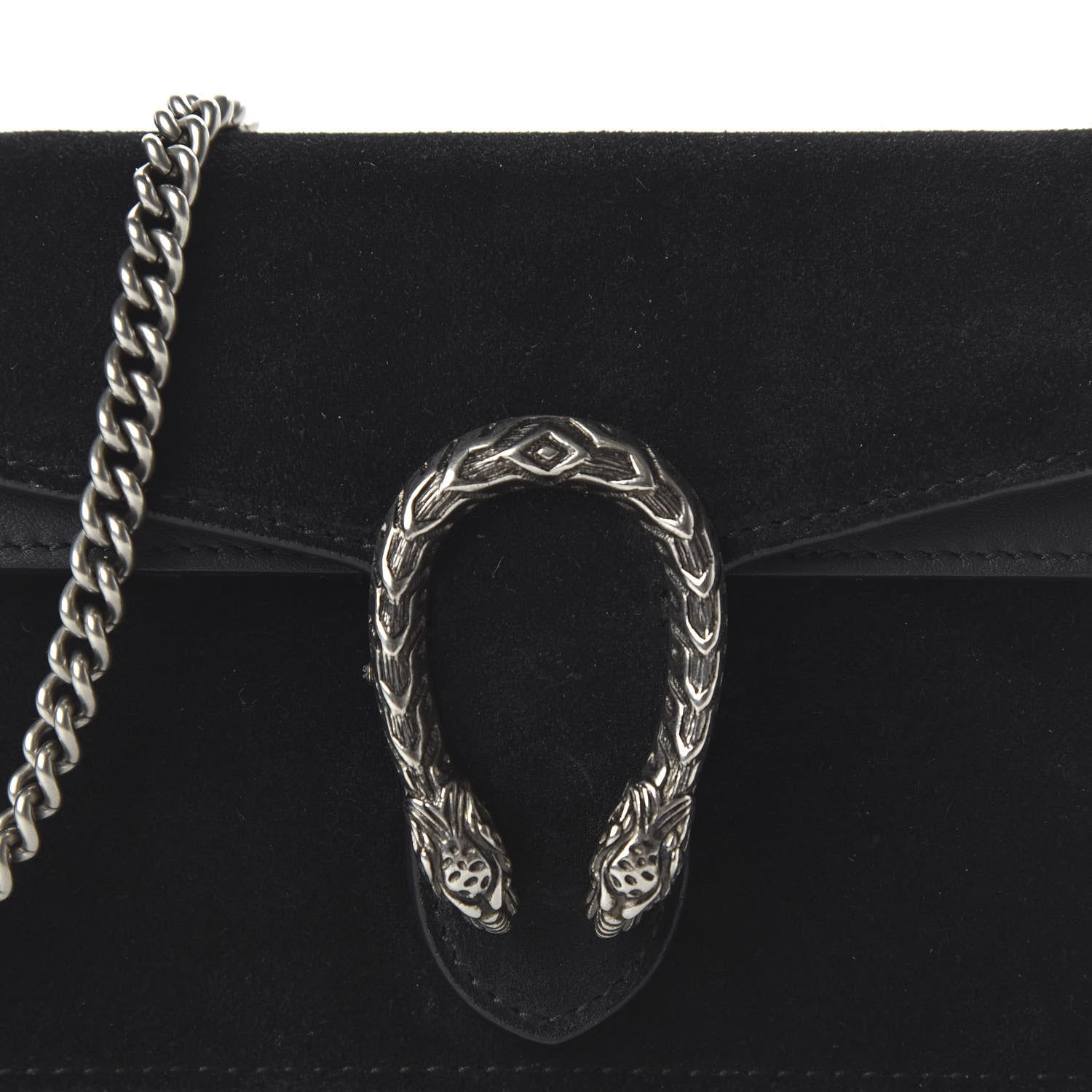 Gucci Suede Super Mini Dionysus Shoulder Bag Black 10 of 10