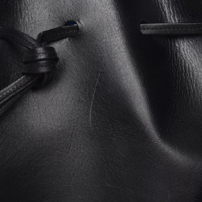 Mansur Gavriel Vegetable Tanned Calfskin Bucket Bag Black Royal 13 of 13