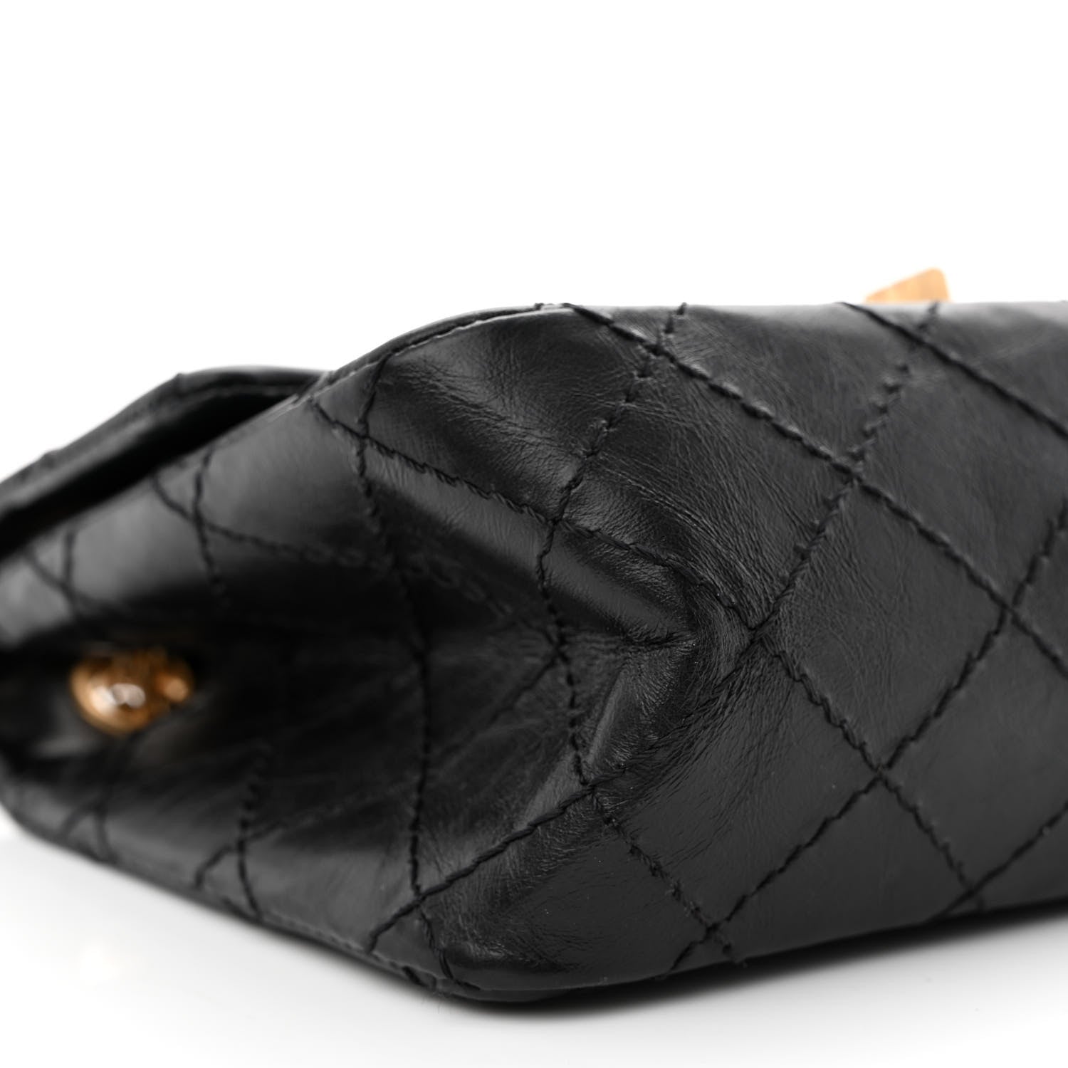 Chanel Aged Calfskin Quilted 2.55 Reissue Mini Flap Black 9 of 11