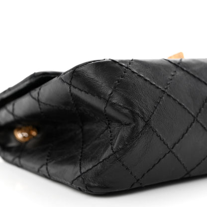 Chanel Aged Calfskin Quilted 2.55 Reissue Mini Flap Black 9 of 11