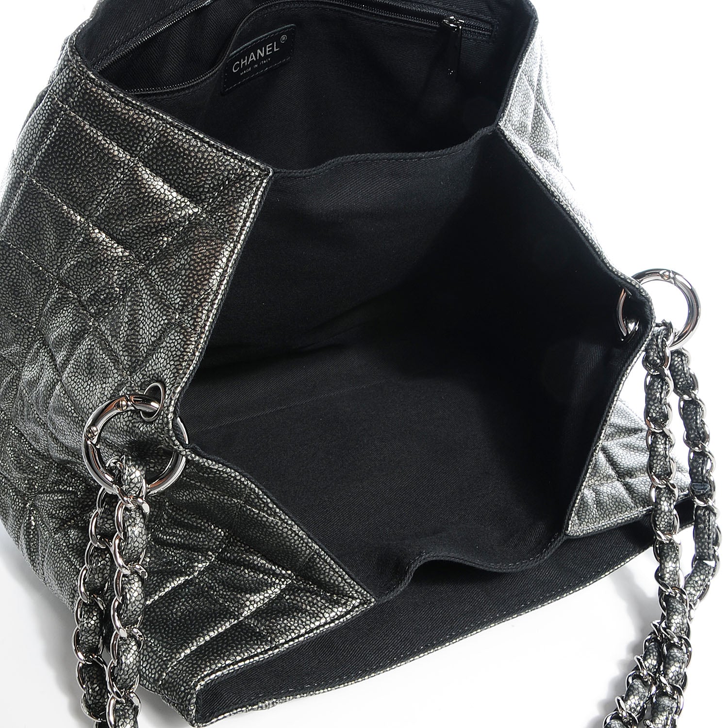 Chanel Caviar Quilted Timeless Accordion Flap Dark Silver 5 of 7