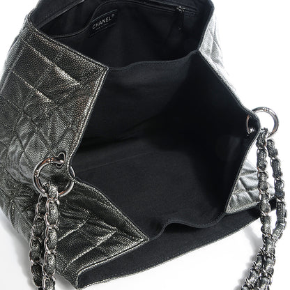 Chanel Caviar Quilted Timeless Accordion Flap Dark Silver 5 of 7