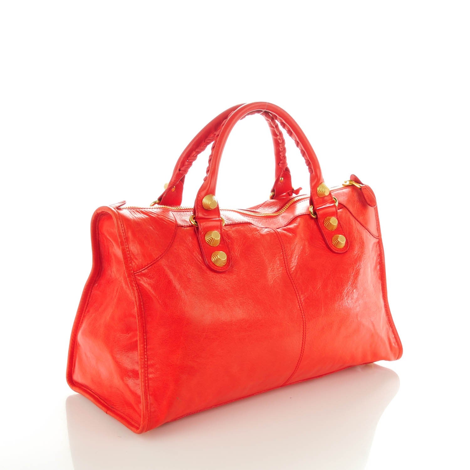 Balenciaga Agneau Giant 21 Gold Hardware Work Vermillion 3 of 8