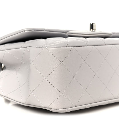 Chanel Lambskin Quilted Mini Rectangular Flap Grey 10 of 11