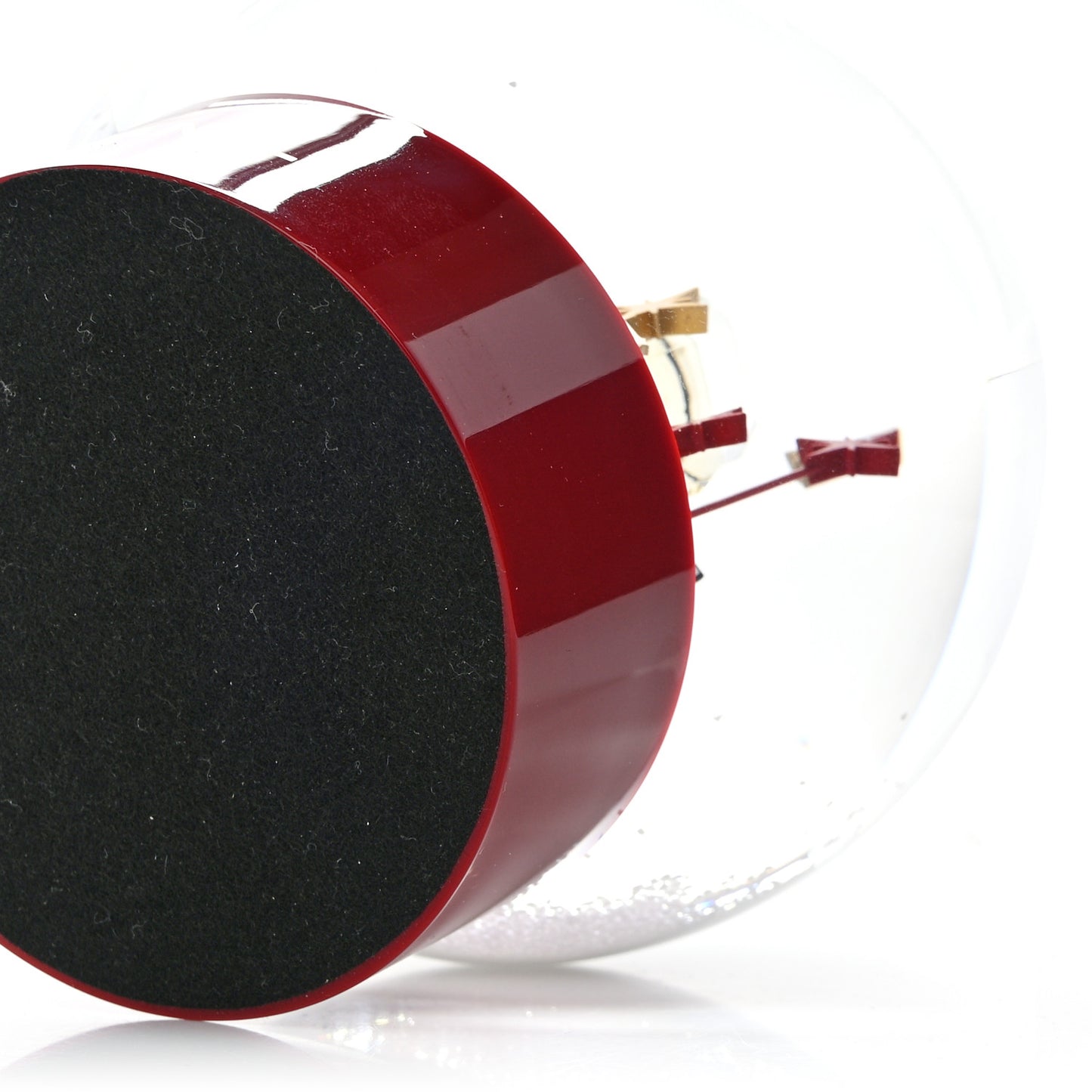 Glass N°5 Perfume Bottle Snow Globe Red