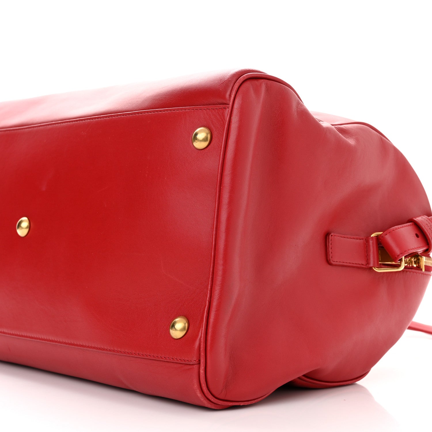 Saint Laurent Calfskin Classic Duffle 12 Bag Red 10 of 10