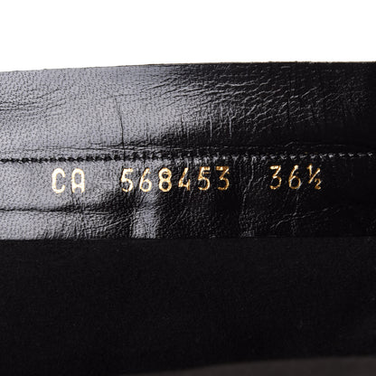 Saint Laurent Eelskin Jane Knee High Boots 36.5 Black 8 of 8