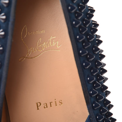 Christian Louboutin Velvet Spikes Mens Roller Boat Flats 45 Quartz 16 of 18
