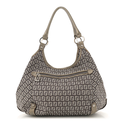 Fendi Zucchino Vachetta Shoulder Bag Caffe Argilla Canna di Fucile 1 of 12
