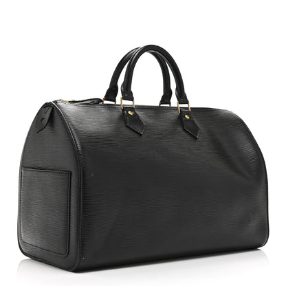 Louis Vuitton Epi Speedy 35 Black Black 4 of 19