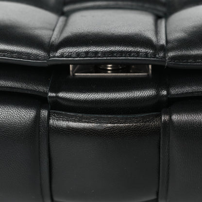 Bottega Veneta BOTTEGA VENETA Lambskin Maxi Intreccio Padded Chain Cassette Crossbody Bag Black 11 of 12