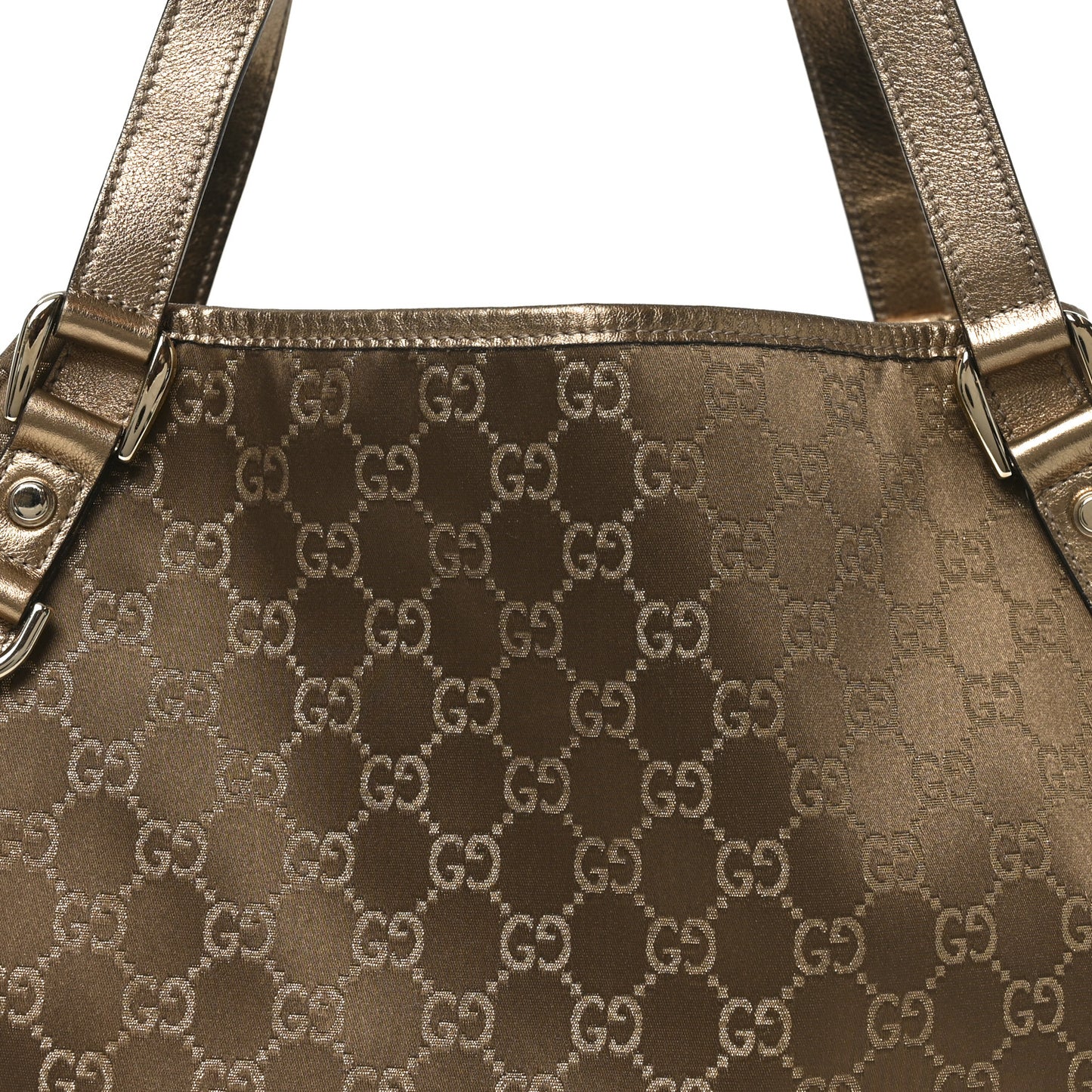 Satin Monogram Medium Abbey Shoulder Bag Bronze