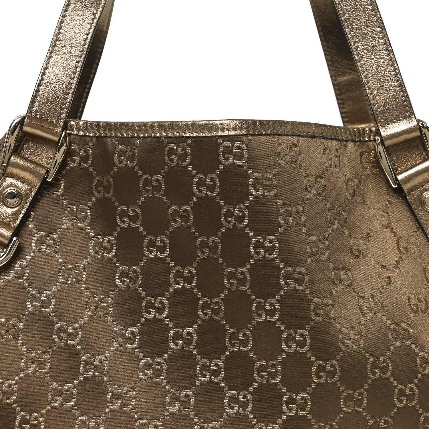 Gucci Satin Monogram Medium Abbey Shoulder Bag Bronze 8 of 10