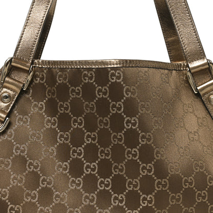 Gucci Satin Monogram Medium Abbey Shoulder Bag Bronze 8 of 10