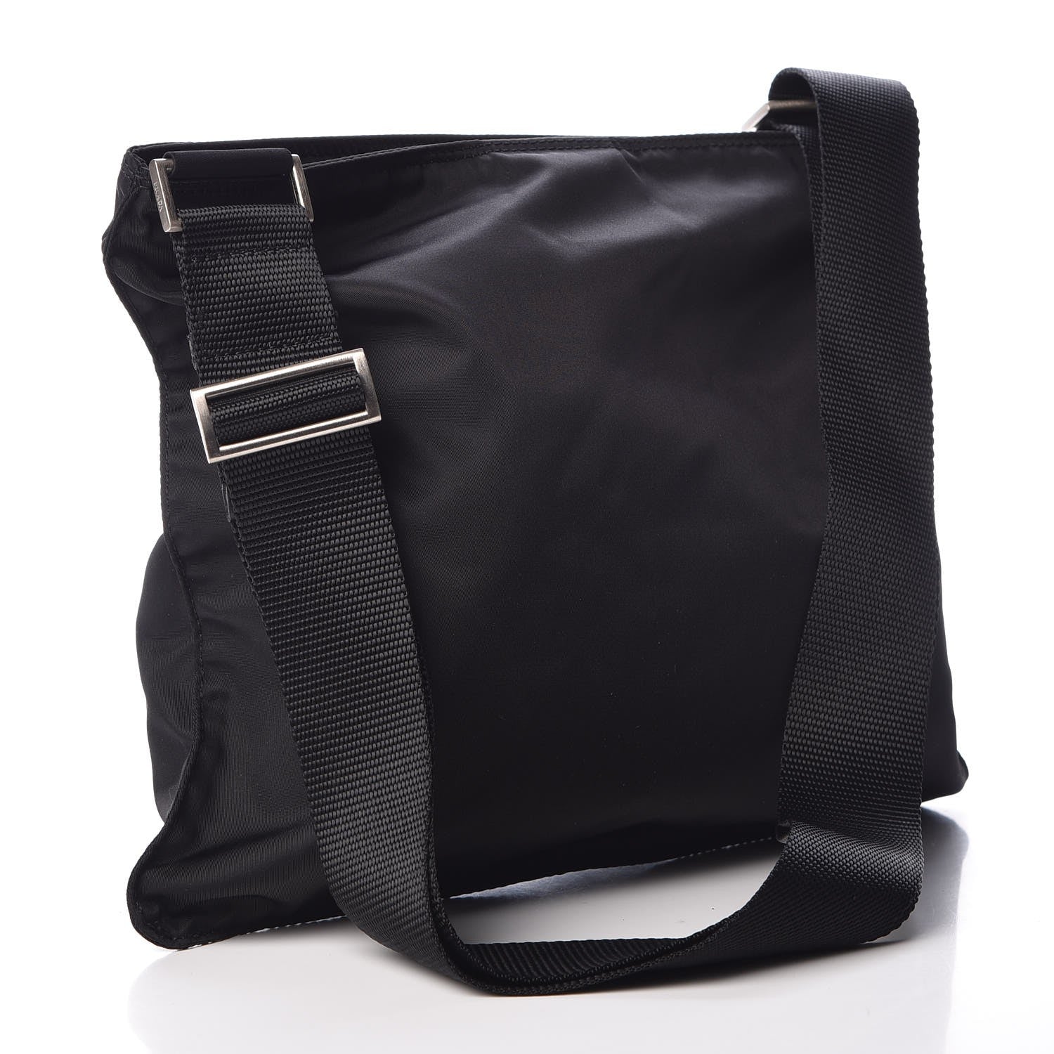 Prada Nylon Flat Messenger Bag Black 3 of 6