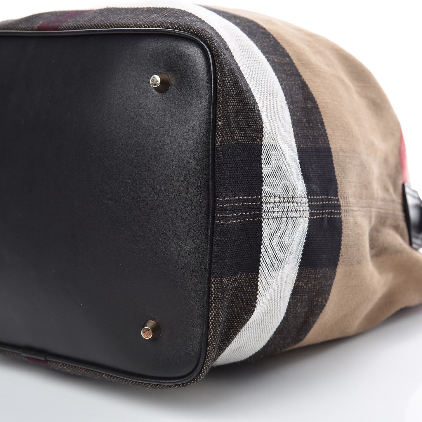 Canvas Mega Check Medium Ashby Hobo Black