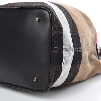 Burberry Canvas Mega Check Medium Ashby Hobo Black 12 of 12