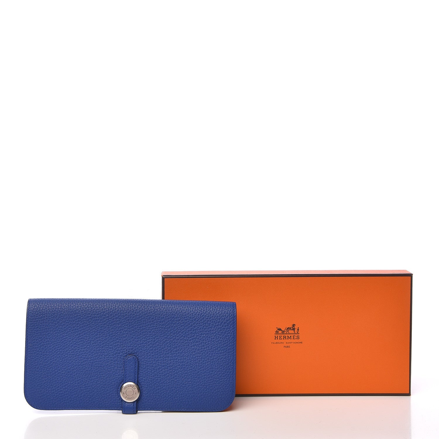 Hermes Togo Dogon Recto Verso Wallet Bleu Electrique 8 of 8
