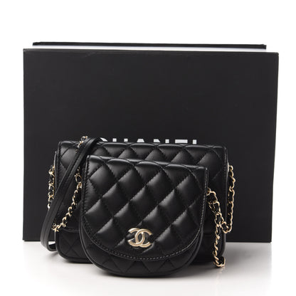 Chanel Lambskin Quilted Side Packs Black 12 of 12