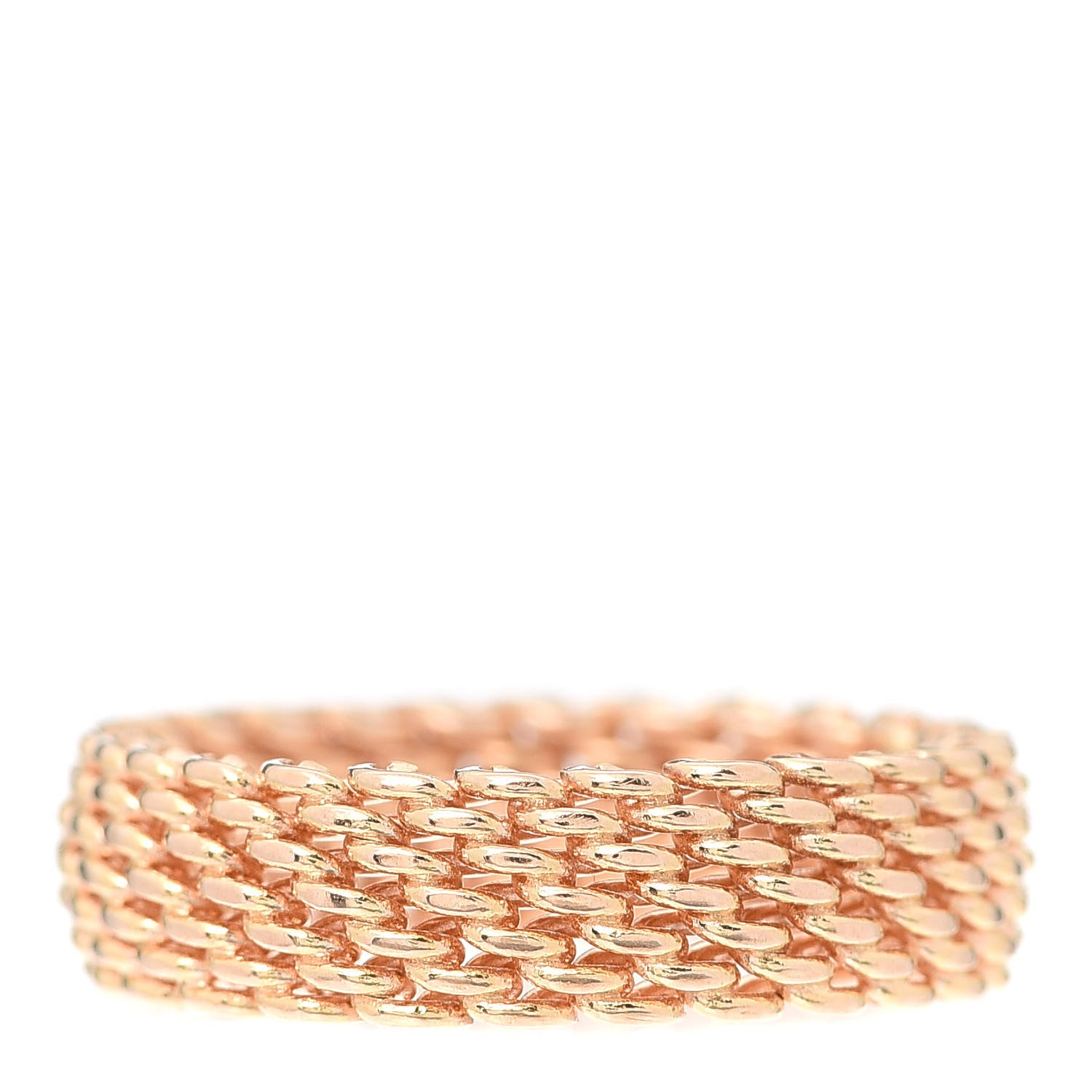 Tiffany 18K Rose Gold Somerset Mesh Ring 52 6 1 of 5