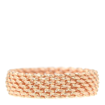 Tiffany 18K Rose Gold Somerset Mesh Ring 52 6 1 of 5