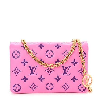 Louis Vuitton Lambskin Embossed Monogram Vuittamins Pochette Coussin Rose Violet 1 of 10