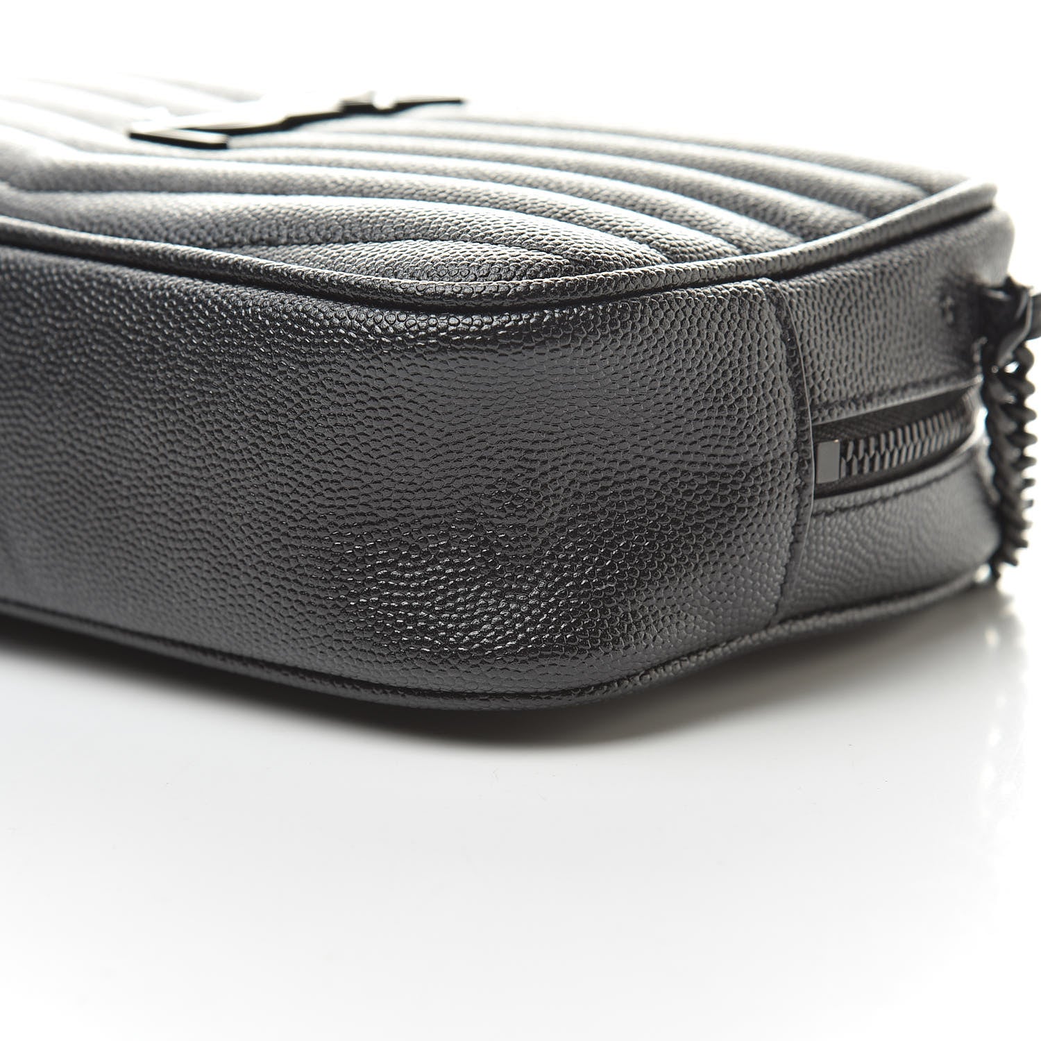 Saint Laurent Grain De Poudre Matelasse Monogram Mini Lou Camera Bag Black 10 of 11