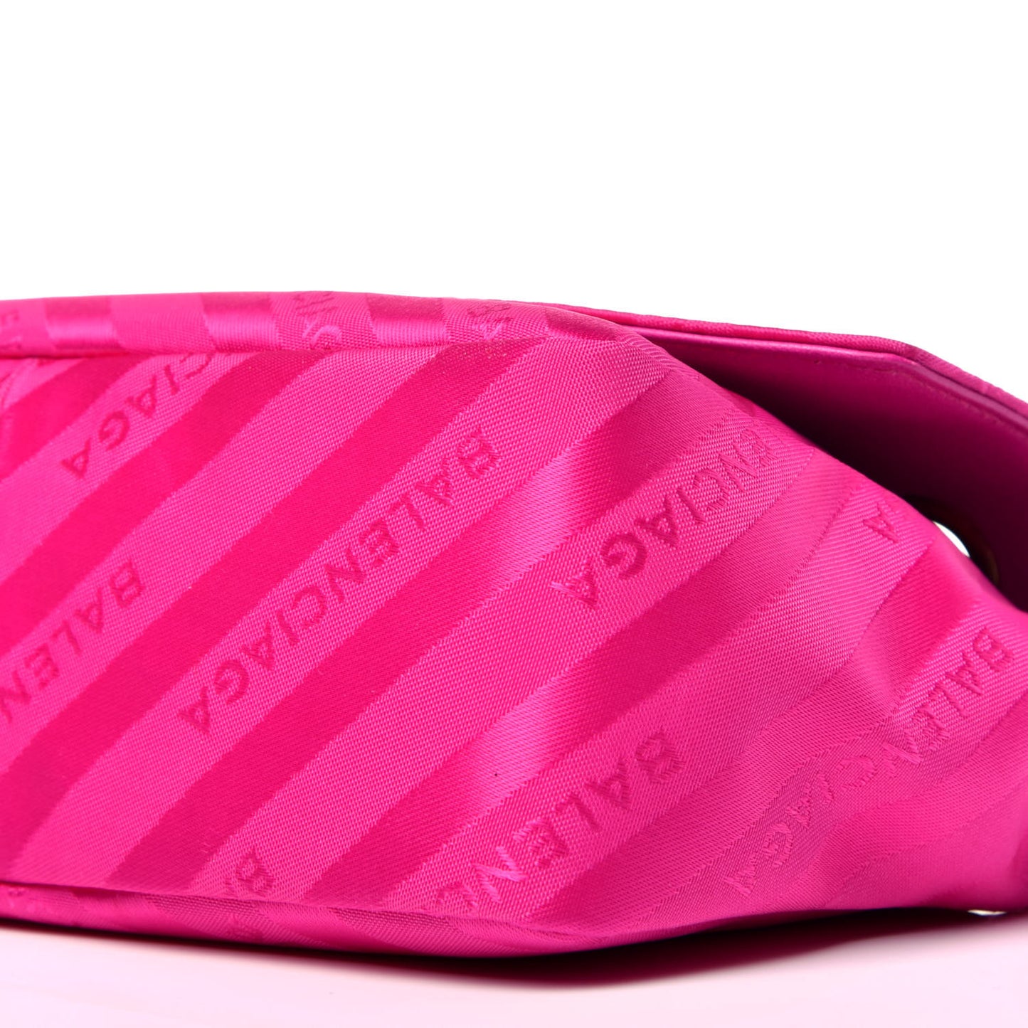 Nylon Jacquard Diagonal Logo S BB Round Shoulder Bag Rose Magenta