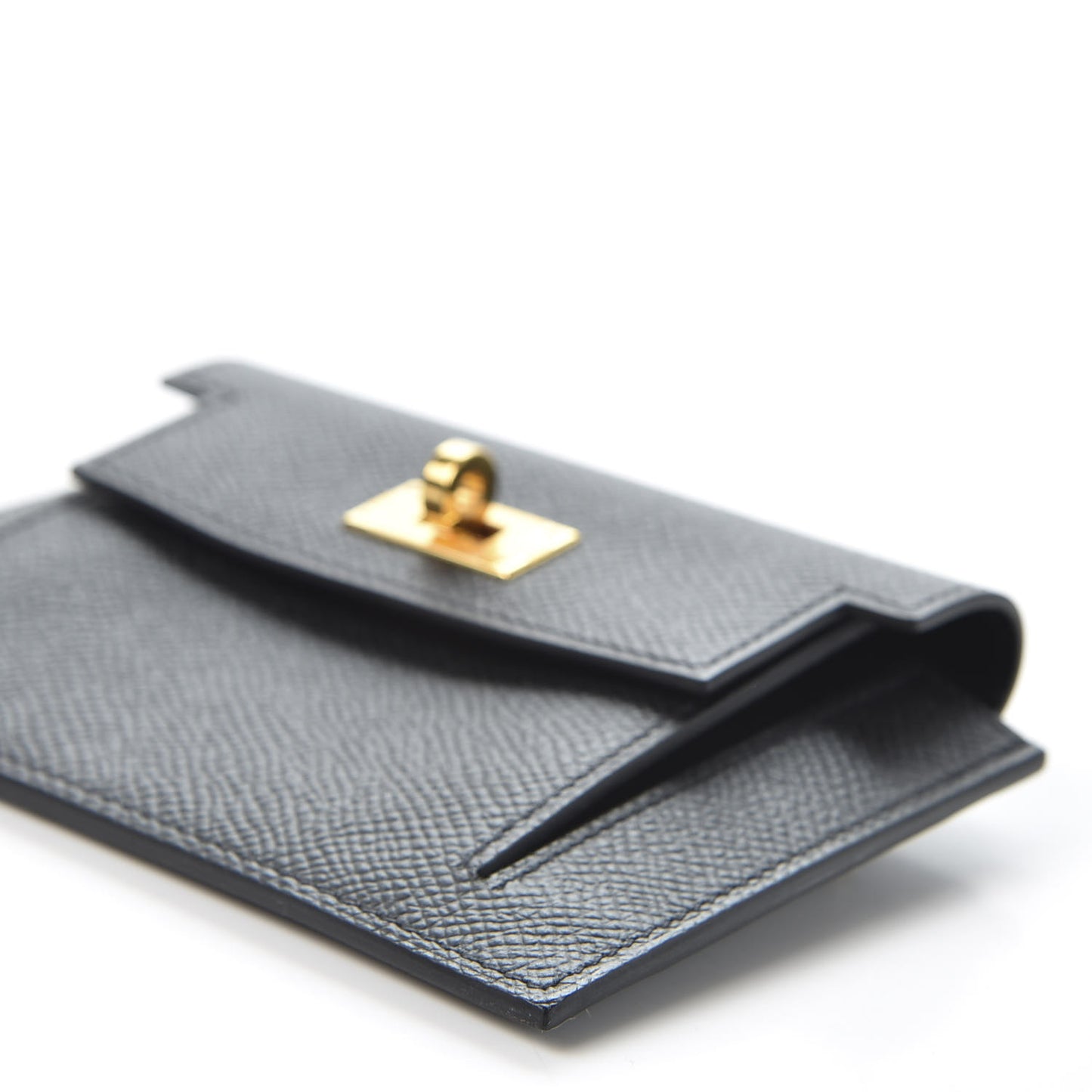 Epsom Kelly Pocket Compact Wallet Black