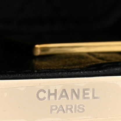 Chanel Resin Pearl Enamel Tea Box Minaudiere Black Gold 6 of 12