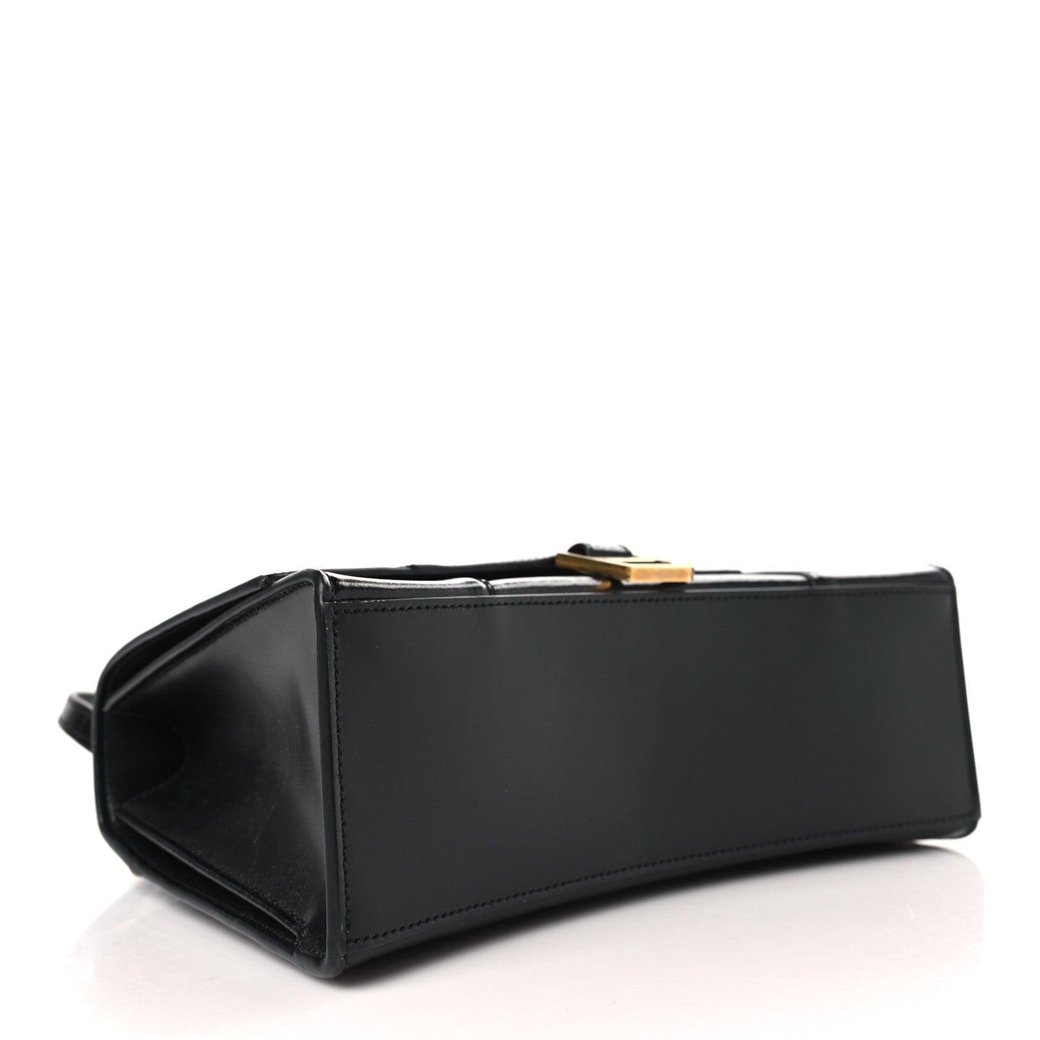 Balenciaga Shiny Box Calfskin Medium Hourglass Top Handle Bag Black 4 of 9