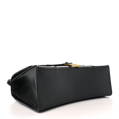 Balenciaga Shiny Box Calfskin Medium Hourglass Top Handle Bag Black 4 of 9