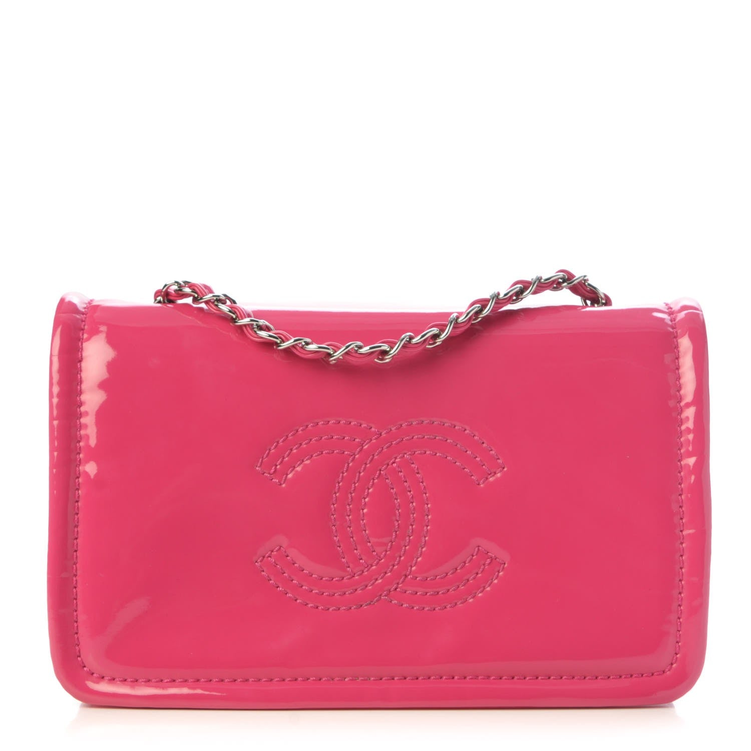 Chanel Vinyl Small Lipstick Flap Fuchsia 1 of 8