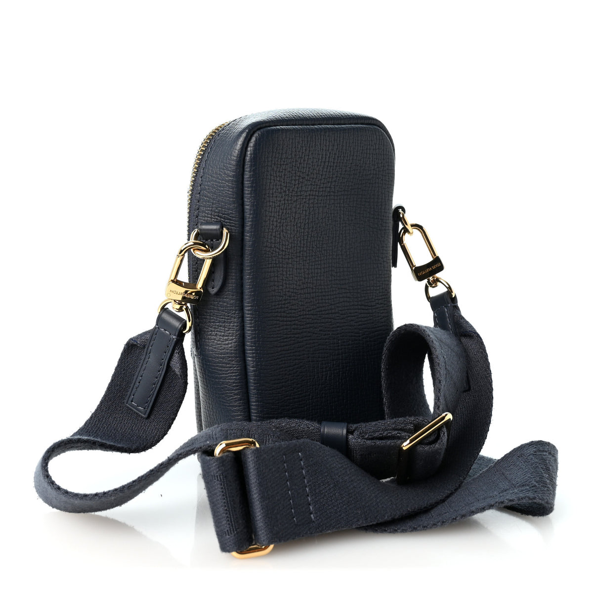 X NIGO Denim Monogram Flat Double Phone Pouch
