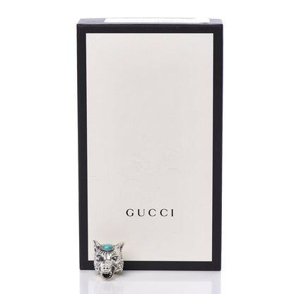 Gucci Sterling Silver Resin Anger Forest Wolf Head Ring 9 9 of 9