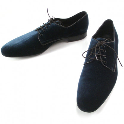 FASHIONPHILE SALVATOREFERRAGAMOVelvetMensShoes8.5DBlue 1 of 8