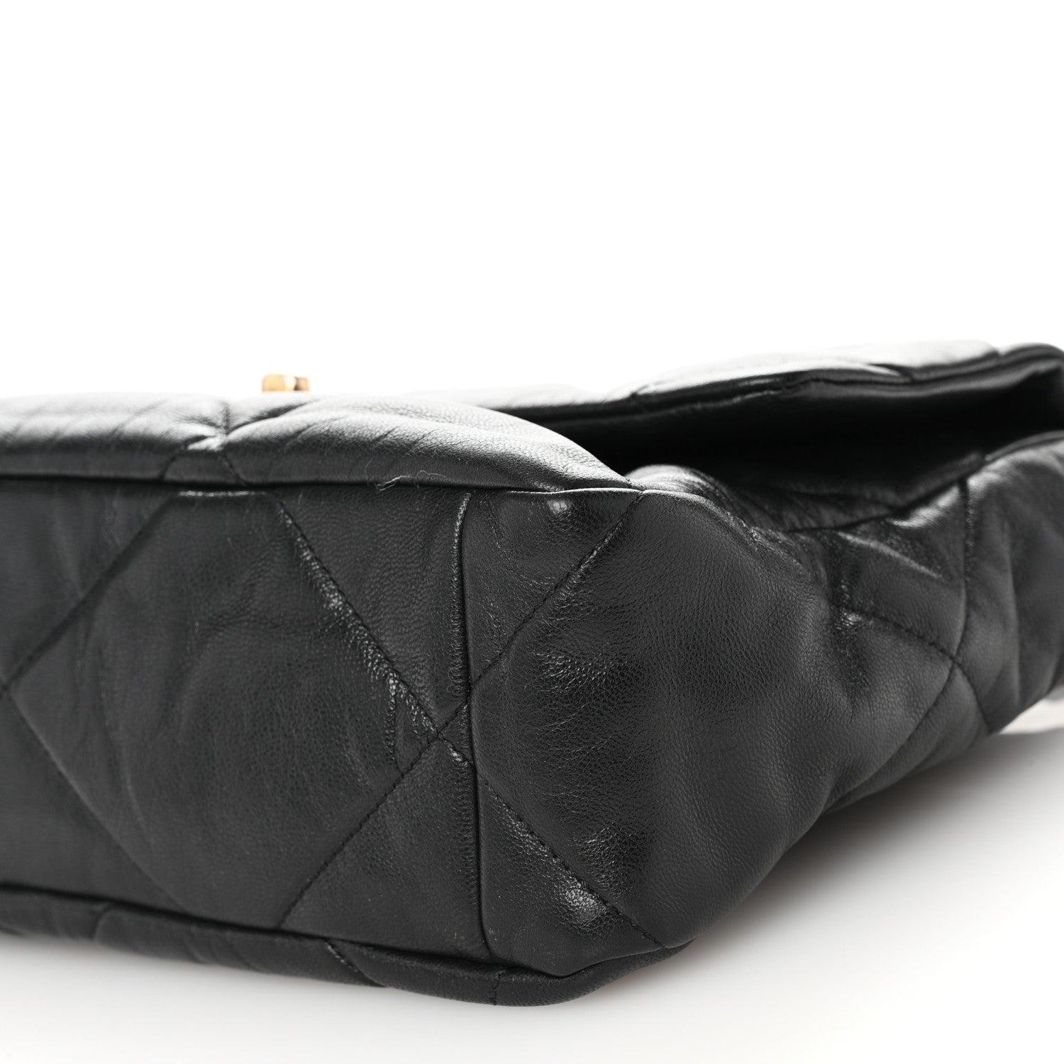 Chanel Shiny Goatskin Quilted Large Chanel 19 Flap Black 10 of 10